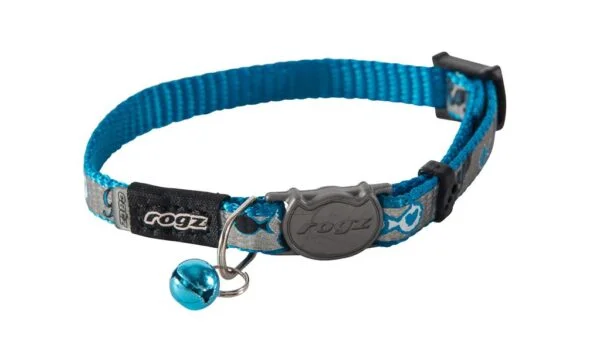Rogz Nightcat Halsbånd m/refleks Blå S 11mmx20-31cm