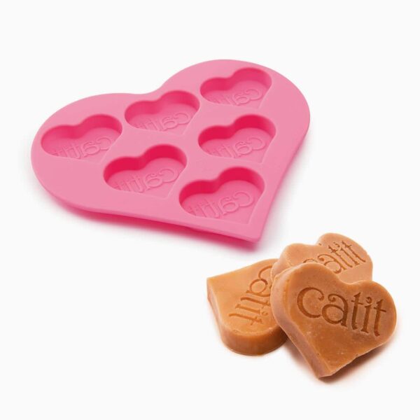 Catit Hjerteformet Silikonform rosa