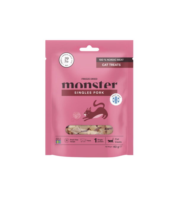 Monster cat treats freeze dried pork 40 g
