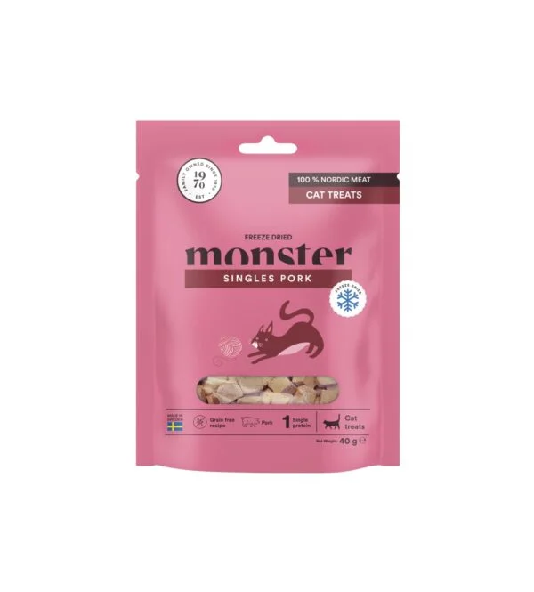 Monster cat treats freeze dried pork 40 g