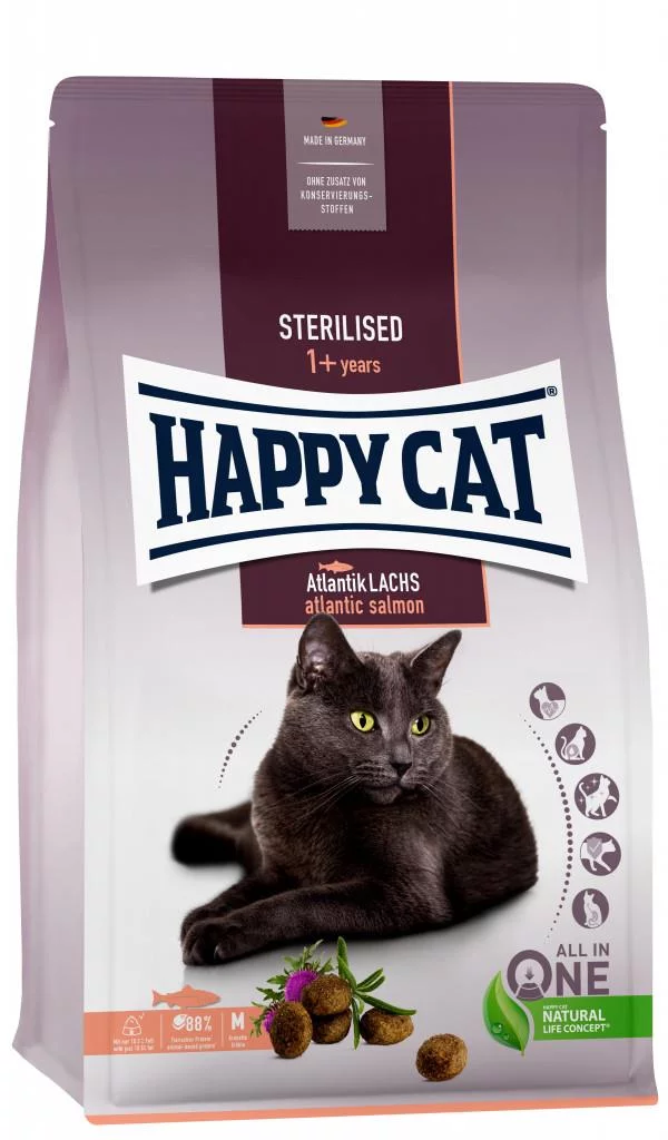 Happy Cat Supreme adult sterilisert atlantik-laks 1,3kg
