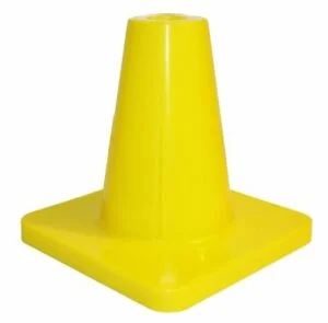 Markeringskjegle gul 15 cm
