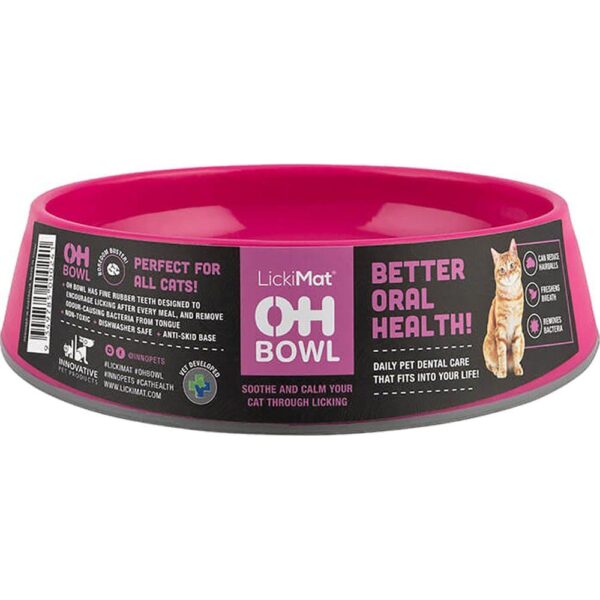Lickimat Cat Oral Hygiene skål rosa ø15x4,6cm