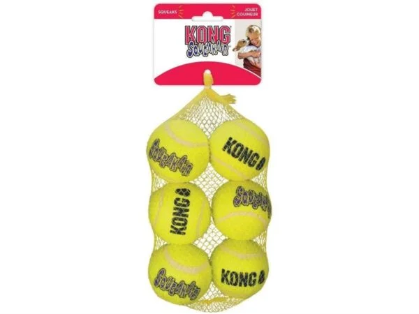 KONG SqueakAir Tennisball M 6pk ø7cm