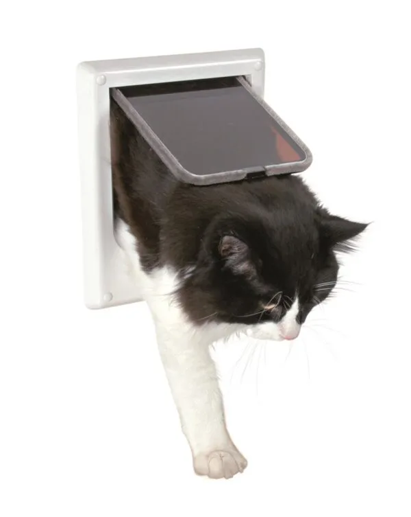Trixie katteluke elektronisk 4Ways m/tunnel hvit