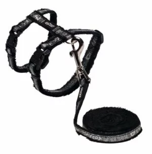 Rogz Sparklecat Sele m/kobbel Svart S 11mmx24-40cm