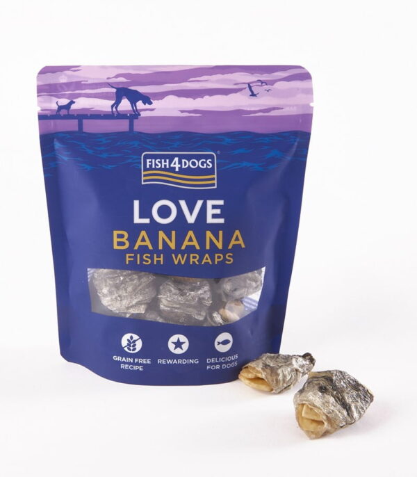 Fish4Dogs Banana Fish Wraps 100g