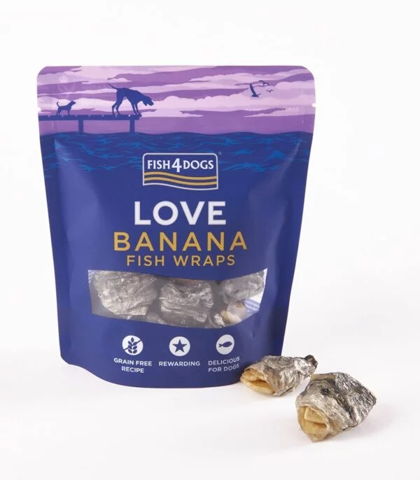 Fish4Dogs Banana Fish Wraps 100g