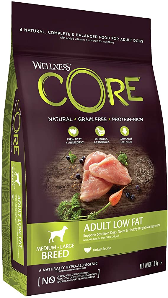 Core Dog Adult Med/large Low Fat kalkun 1,8 kg