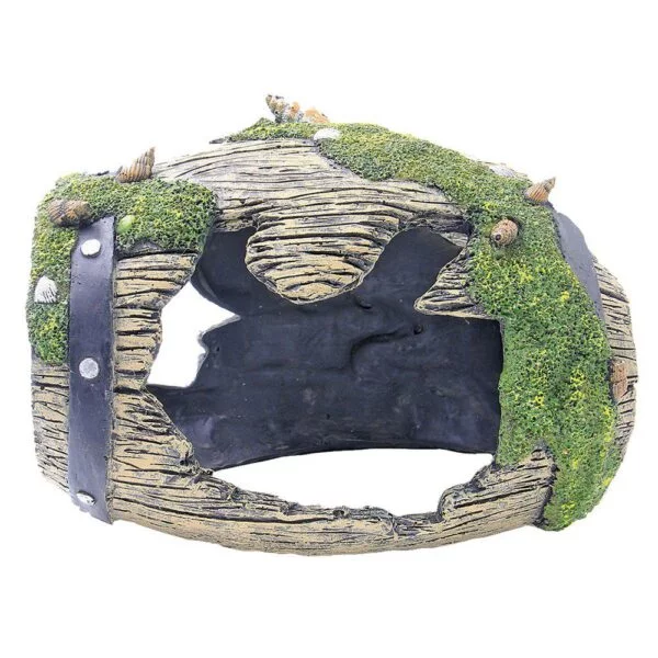 Akvariedekorasjon tønne 21,7x16x16cm