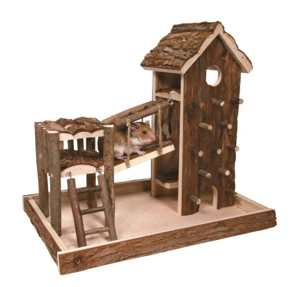Hamsterleke Birger lekeplass i furu 36x33x26cm