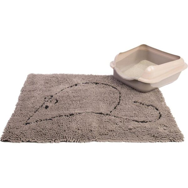 DogGoneSmart Dirty Dog Doormat matte til kattedo grå 66x89cm