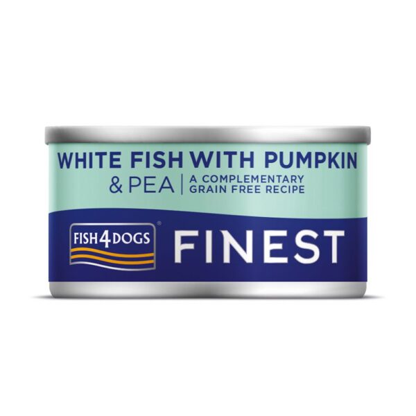 Fish4Dogs Finest White Fish with Pumpkin and Pea 85g