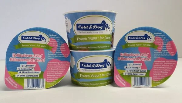 Vom og hundemat Cold Dog hundeis kylling og eple 240g