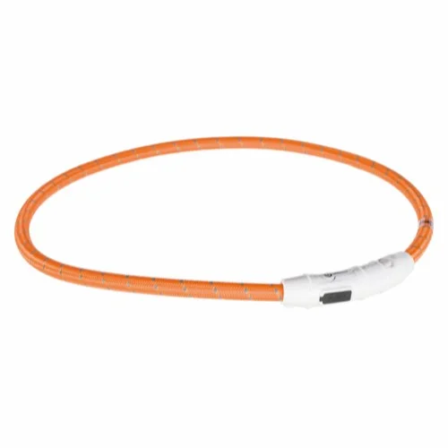 Trixie Flash lysring USB M-L 45cm/ø7mm oransje