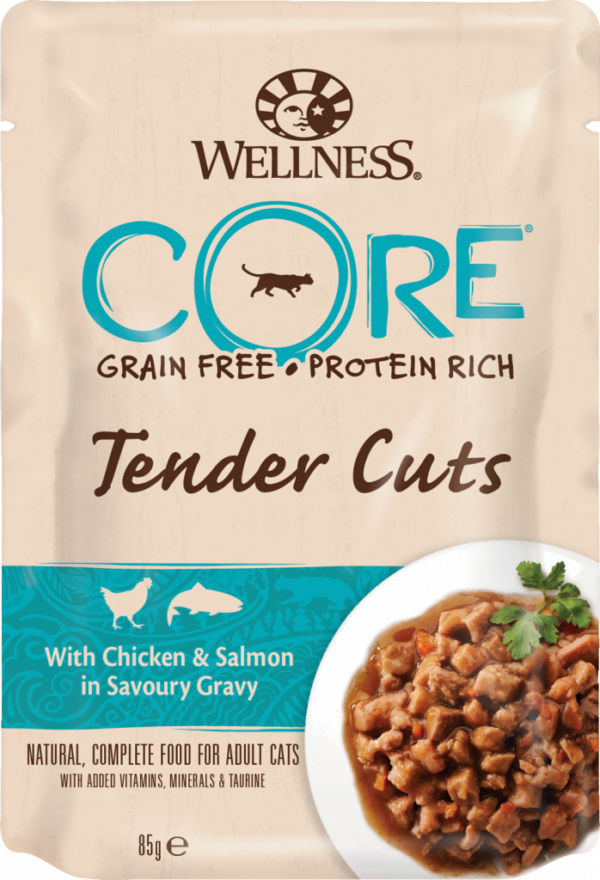 Core Cat Tender Cuts kylling og laks 8x85g