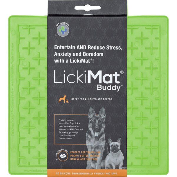 Lickimat Buddy grønn 20x20cm