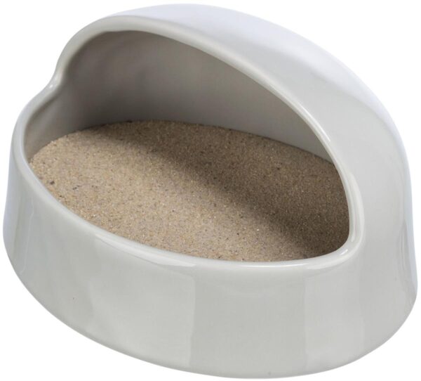 Sandbad m/tak keramikk grå 20x10x16cm