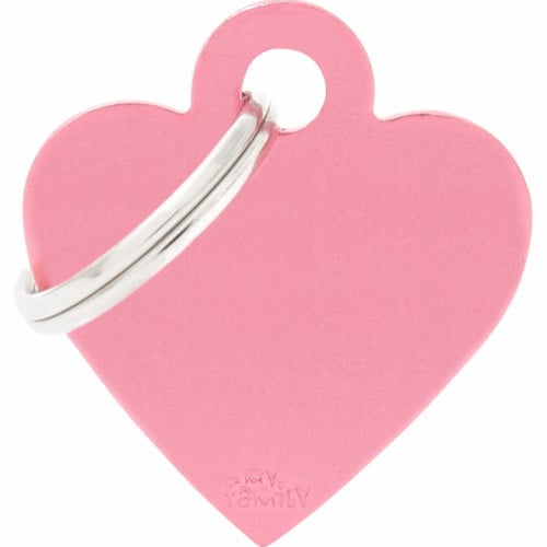 My Family Tags basic hjerte rosa liten