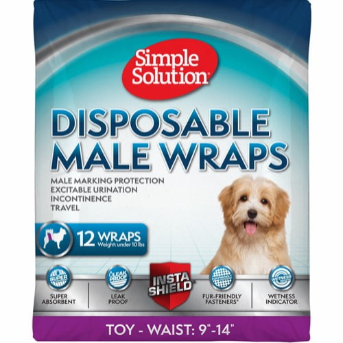 Simple Solution engangsmagebånd til hannhund XS 12pk