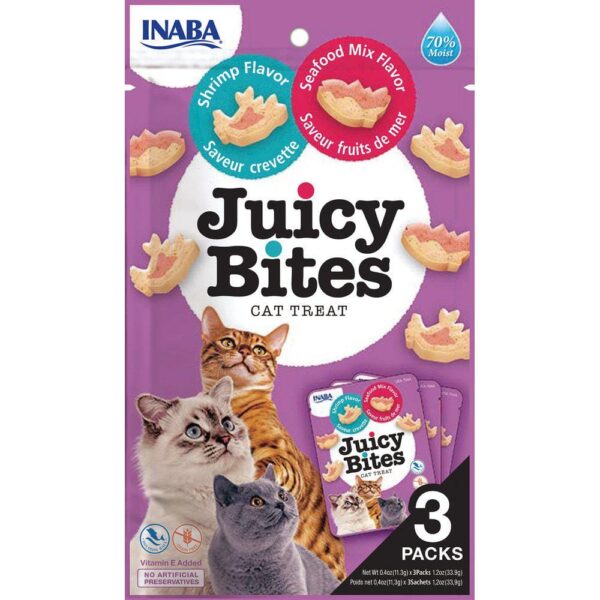 Churu Cat Juicy Bites Shrimp/Seafood 3pk