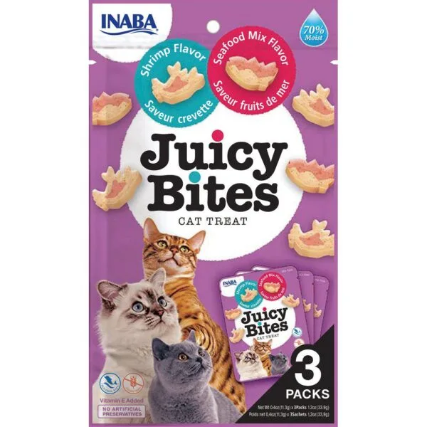 Churu Cat Juicy Bites Shrimp/Seafood 3pk