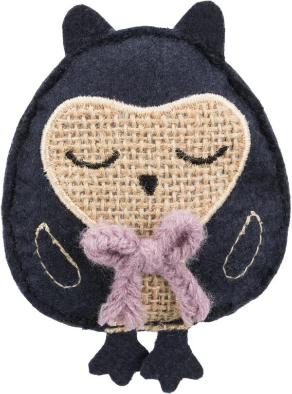 Katteleke Ugle i stoff m/catnip 11cm