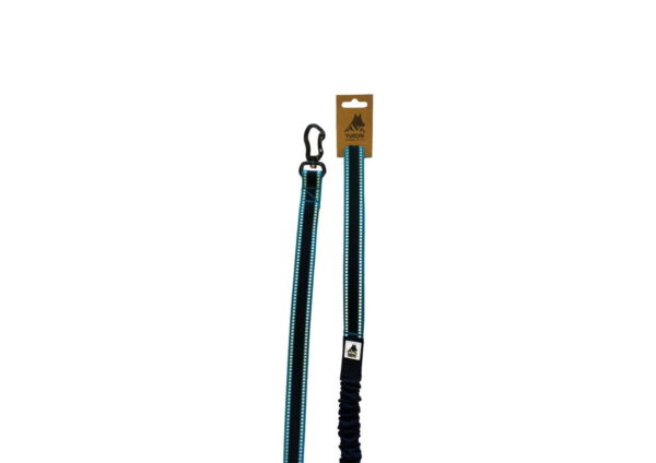 Yukon elastisk turkobbel m/refleks og karabinkrok sjøgrønn 180cm