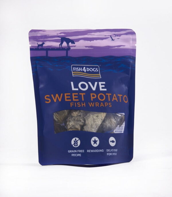 Fish4Dogs Sweet Potato Fish Wraps 100g