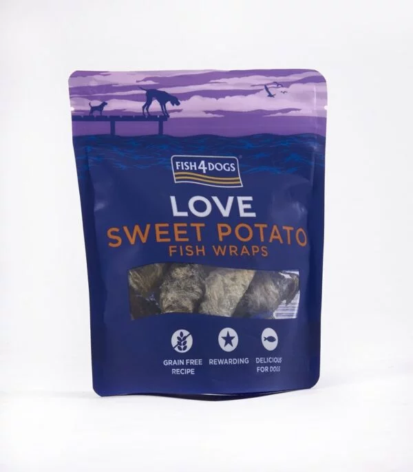 Fish4Dogs Sweet Potato Fish Wraps 100g