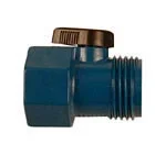 Stengeventil med 3/4" skrutilkobling han og 3/4" skrutilkobling hun
