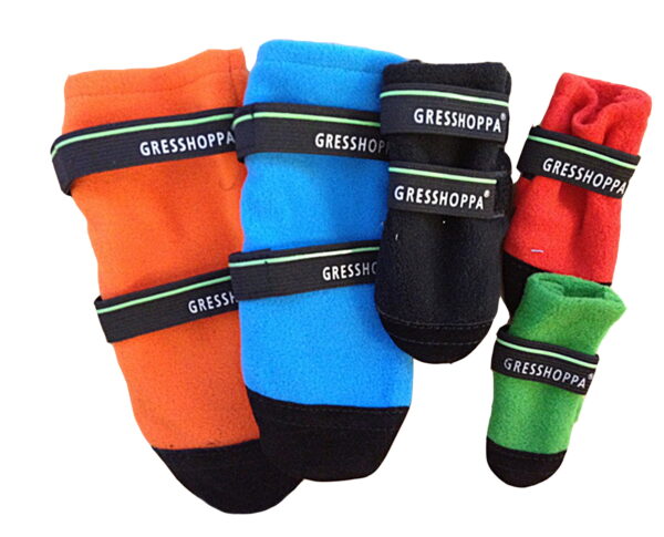 Gresshoppa fleece med skinnforsterkning potesokker sort 4pakk M