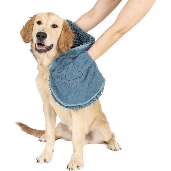 DogGoneSmart Dirty Dog Shammy Håndkle Pacific Blue 33x79cm