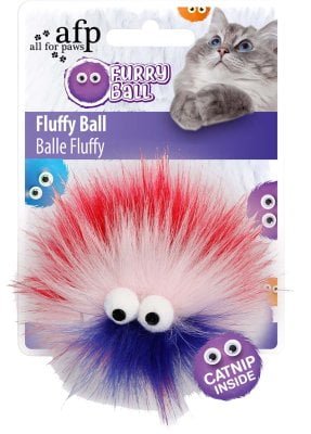Furry ball fluffyball rosa med catnip 9.5x9.5x5cm