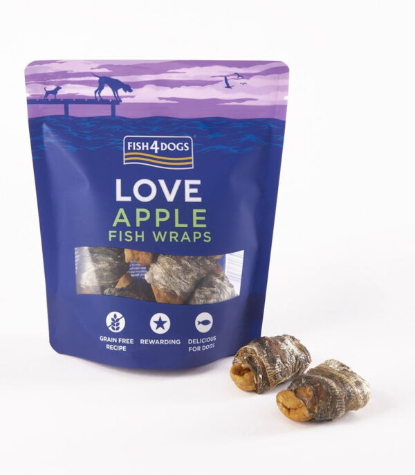Fish4Dogs Apple Fish Wraps 100g