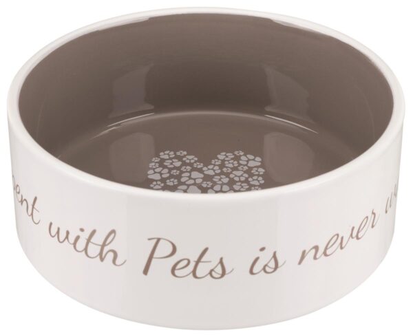 Keramikkskål Pet's Home cream/taupe 0,3L ø12cm