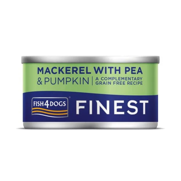 Fish4Dogs Finest Mackerel with Pumpkin & Peas 85g
