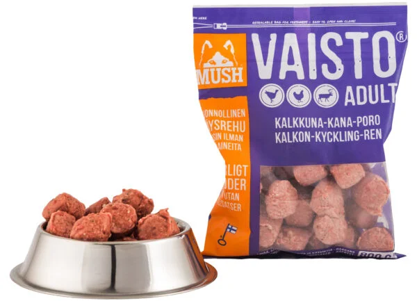 Mush B.A.R.F Vaisto adult lilla kalkun/kylling/rein 800 gram