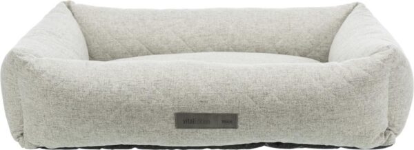 Hundeseng Noah vital vevd/soft polyester lysegrå 100x70cm