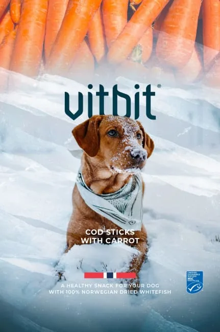 VitBit Cod Sticks m/gulrot 100g