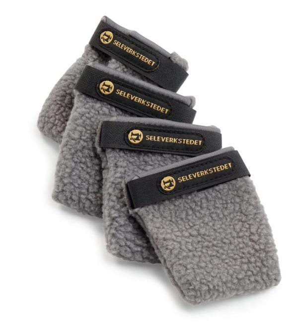 Seleverkstedet Fleece dog boot potesokker grå 4pakk XXS