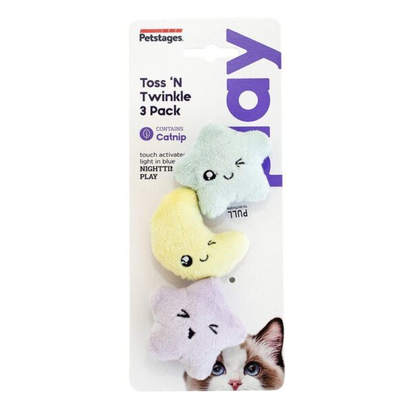 Petstages Katteleke Toss n'Twinkle 3pk 4x4x4cm