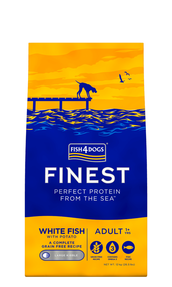 Fish4Dogs White Fish Adult Large Kibble 12kg