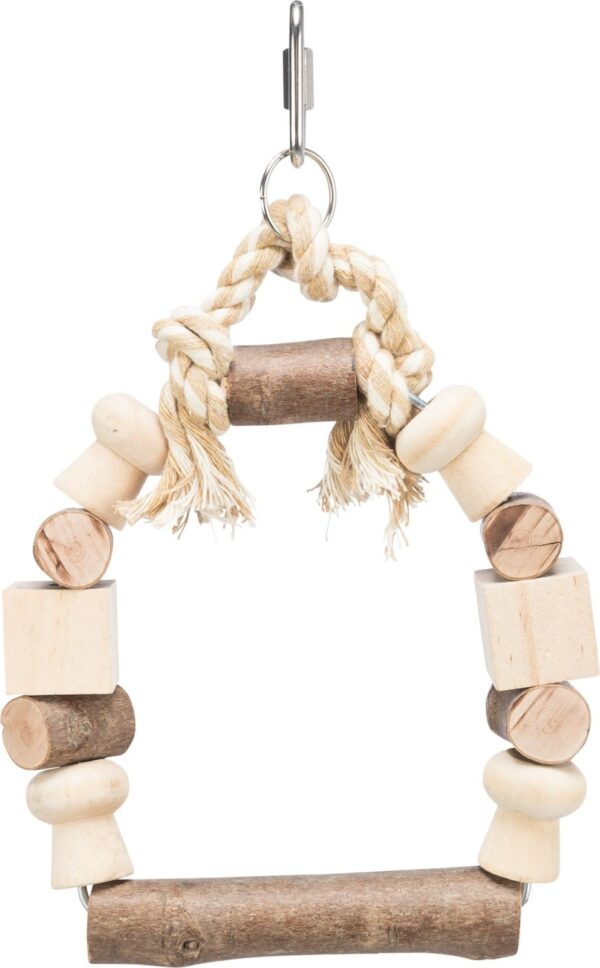 Fugleleke Huske m/tau og treklosser 21,5x24cm