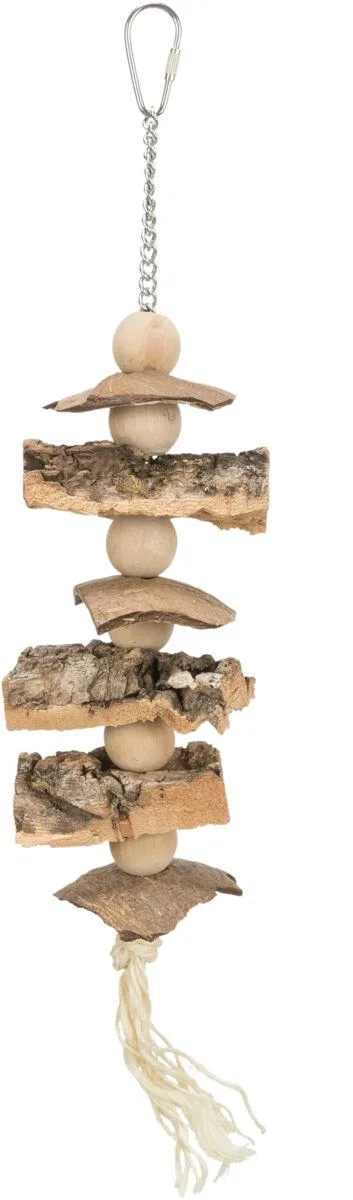 Fugleleke Kork og trebiter m/oppheng 37cm
