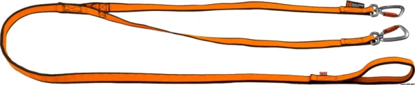 Non-Stop Dogwear Bungee leash oransje/svart double 2,3cmx2,8m