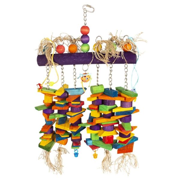 Fugleleke Papegøye Colorful Tre Play Mobile 66x42cm