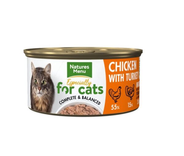 Natures Menu Våtfôr Katt Kylling og Kalkun 85g
