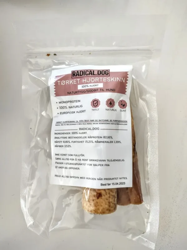 Radical.Dog Tørket hjorteskinn 100g