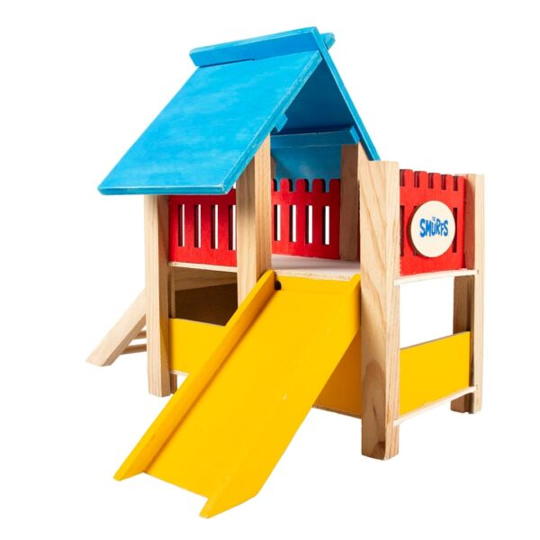 Hamsterhus Smurf Lekeplass 25x20c21cm